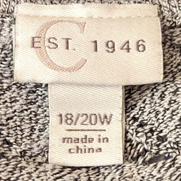 🍁 Est 1946 Silvery Gray Open Knit Cardigan Size 18/20 - Picture 9 of 11